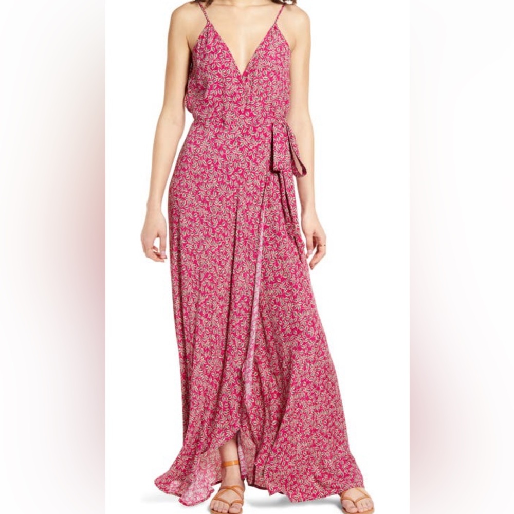 Band of Gypsies Pink Wrap Dress Floral